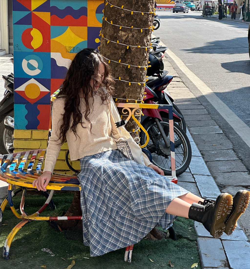 Long Plaid Skirt