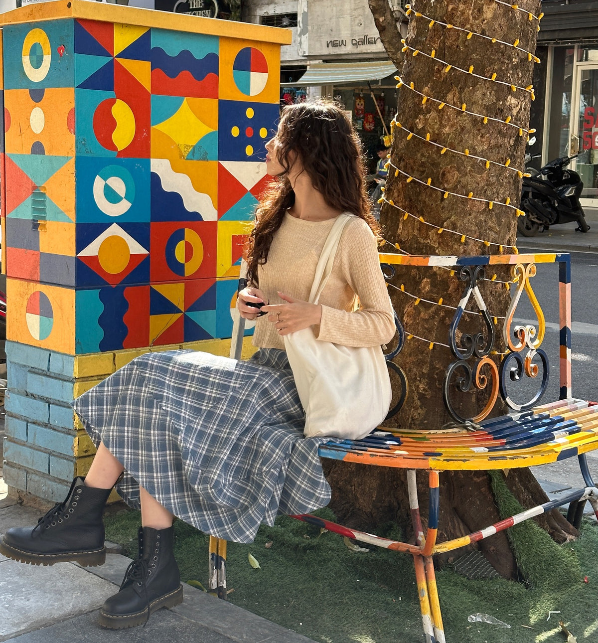 Long Plaid Skirt